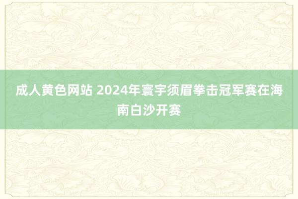 成人黄色网站 2024年寰宇须眉拳击冠军赛在海南白沙开赛