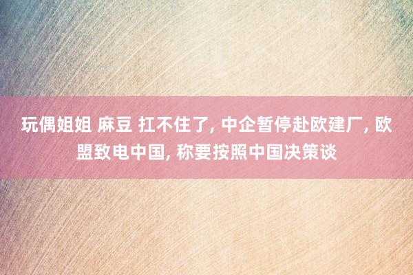 玩偶姐姐 麻豆 扛不住了， 中企暂停赴欧建厂， 欧盟致电中国， 称要按照中国决策谈