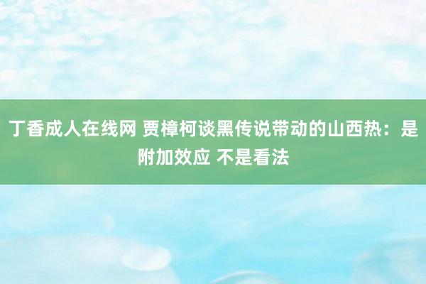 丁香成人在线网 贾樟柯谈黑传说带动的山西热：是附加效应 不是看法