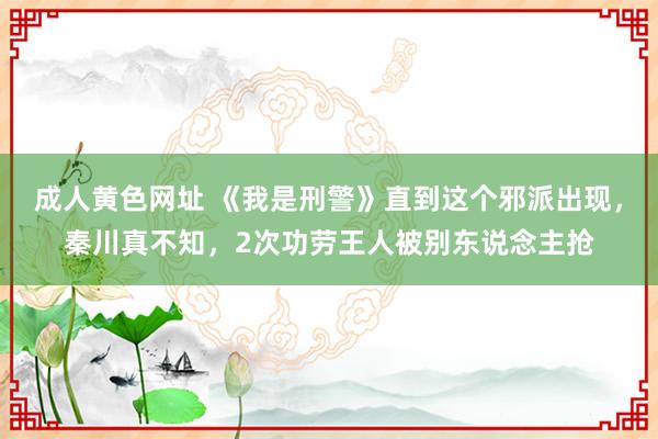 成人黄色网址 《我是刑警》直到这个邪派出现，秦川真不知，2次功劳王人被别东说念主抢