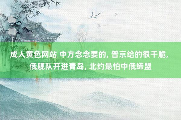 成人黄色网站 中方念念要的， 普京给的很干脆， 俄舰队开进青岛， 北约最怕中俄缔盟
