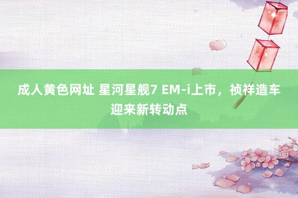成人黄色网址 星河星舰7 EM-i上市，祯祥造车迎来新转动点