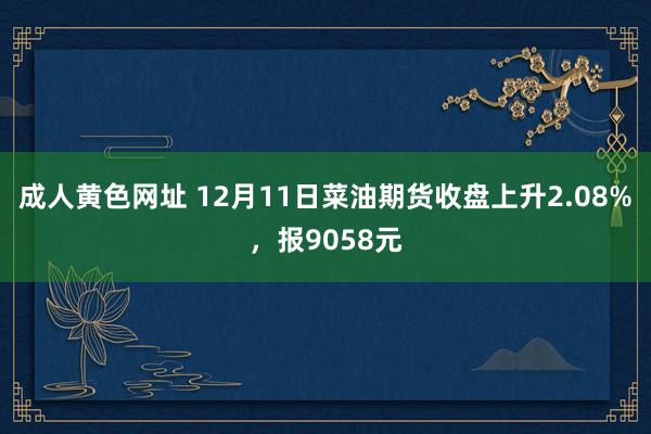 成人黄色网址 12月11日菜油期货收盘上升2.08%，报9058元