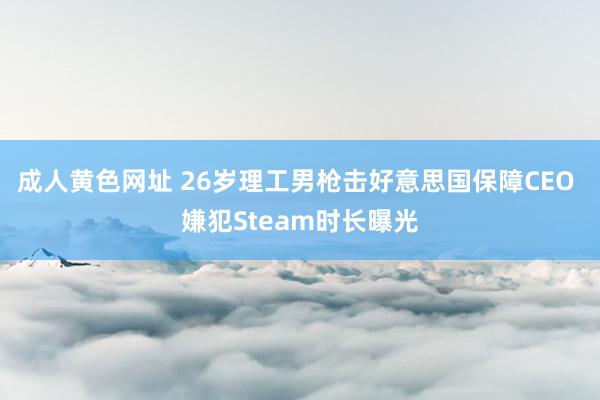 成人黄色网址 26岁理工男枪击好意思国保障CEO 嫌犯Steam时长曝光