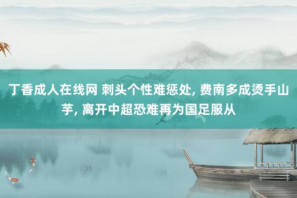 丁香成人在线网 刺头个性难惩处， 费南多成烫手山芋， 离开中超恐难再为国足服从