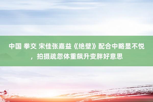 中国 拳交 宋佳张嘉益《绝壁》配合中略显不悦，拍摄疏忽体重飙升变胖好意思