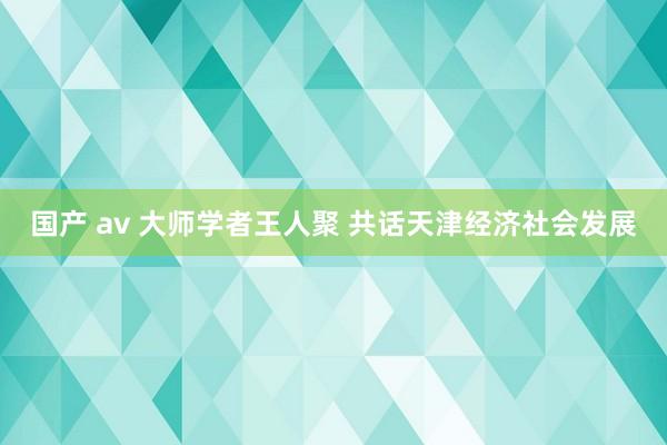 国产 av 大师学者王人聚 共话天津经济社会发展