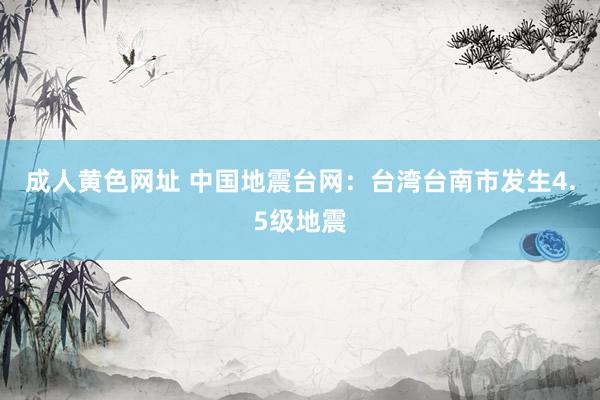 成人黄色网址 中国地震台网：台湾台南市发生4.5级地震