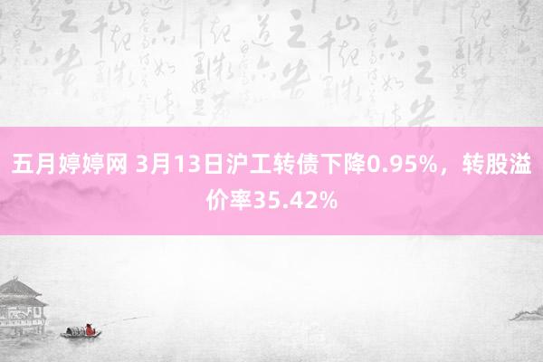 五月婷婷网 3月13日沪工转债下降0.95%，转股溢价率35.42%