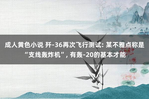 成人黄色小说 歼-36再次飞行测试: 某不雅点称是“支线轰炸机”， 有轰-20的基本才能