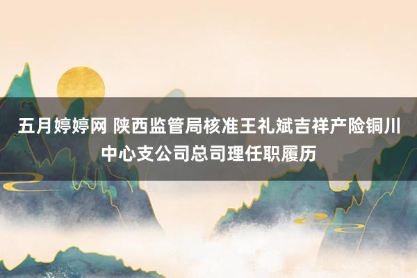 五月婷婷网 陕西监管局核准王礼斌吉祥产险铜川中心支公司总司理任职履历