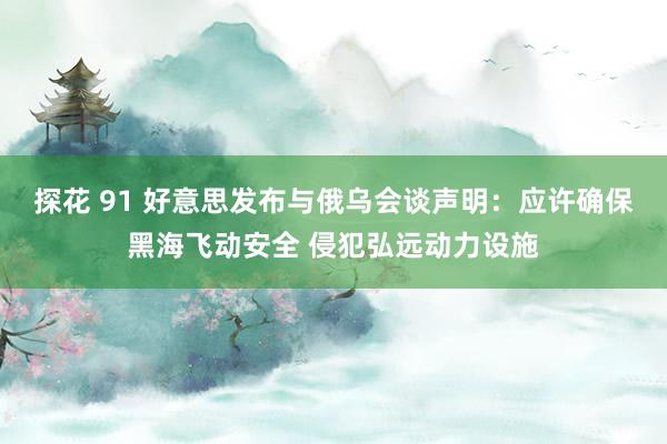 探花 91 好意思发布与俄乌会谈声明：应许确保黑海飞动安全 侵犯弘远动力设施