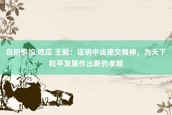 自拍偷拍 吃瓜 王毅：证明中法建交精神，为天下和平发展作出新的孝顺