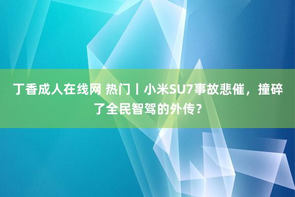 丁香成人在线网 热门丨小米SU7事故悲催，撞碎了全民智驾的外传？