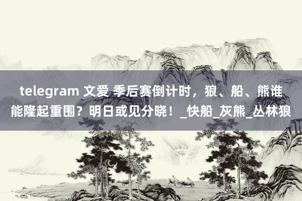 telegram 文爱 季后赛倒计时，狼、船、熊谁能隆起重围？明日或见分晓！_快船_灰熊_丛林狼