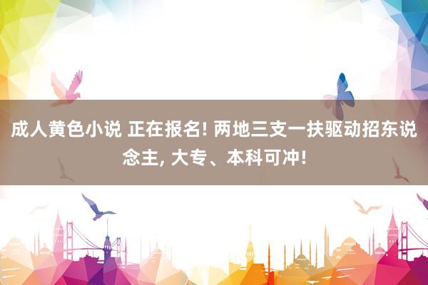 成人黄色小说 正在报名! 两地三支一扶驱动招东说念主， 大专、本科可冲!