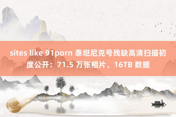 sites like 91porn 泰坦尼克号残缺高清扫描初度公开：71.5 万张相片、16TB 数据