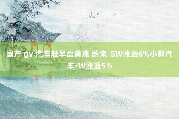 国产 gv 汽车股早盘普涨 蔚来-SW涨近6%小鹏汽车-W涨近5%