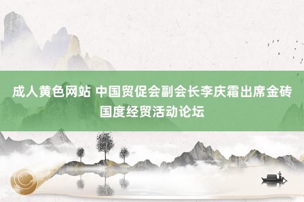 成人黄色网站 中国贸促会副会长李庆霜出席金砖国度经贸活动论坛