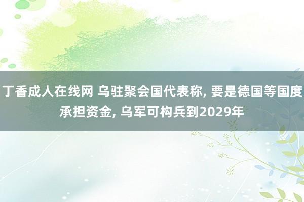 丁香成人在线网 乌驻聚会国代表称， 要是德国等国度承担资金， 乌军可构兵到2029年