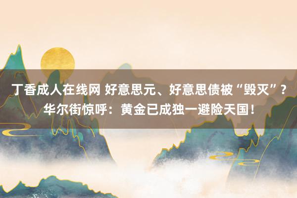 丁香成人在线网 好意思元、好意思债被“毁灭”？华尔街惊呼：黄金已成独一避险天国！