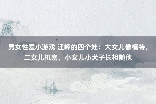 男女性爱小游戏 汪峰的四个娃：大女儿像模特，二女儿机密，小女儿小犬子长相随他